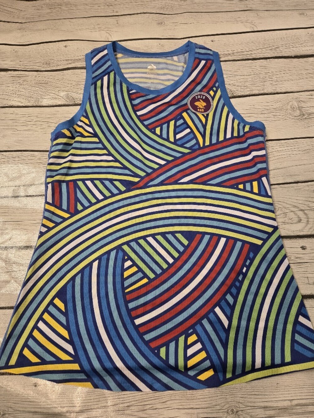 Rabbit Running 2025 RAD Women's Tank Top Blue Geometric Print Size XS